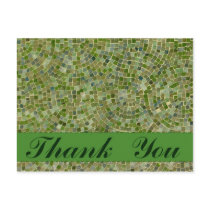 thank you green tiles postcards