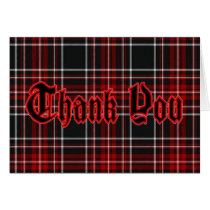 Thank You Greeting Card - Red Plaid w/text cards