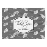 Thank You Grey Ginkgo Leaves cards