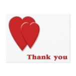 Thank you hearts postcards