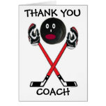 Thank You Hockey Coach Card