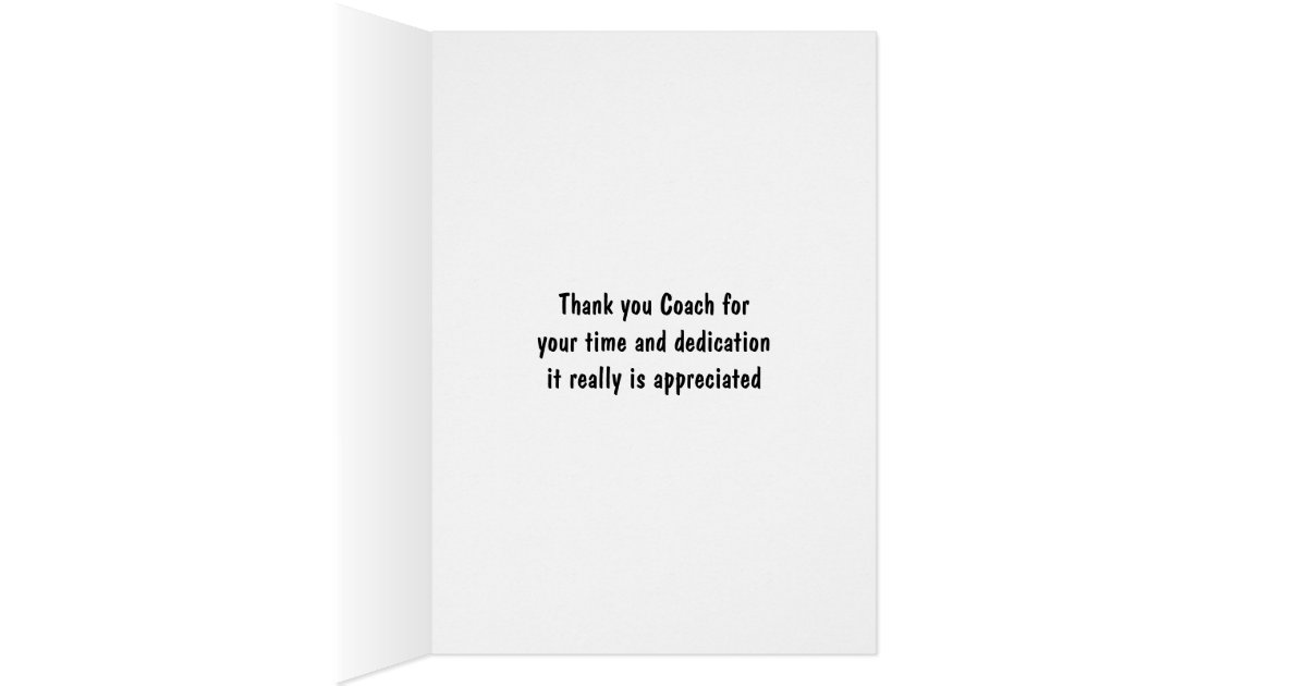 thank you ice hockey coach card zazzle coach thank you cards