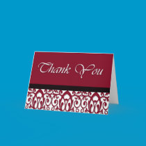 Thank You in Burgundy cards