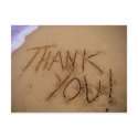 Thank You in Sand Postcard