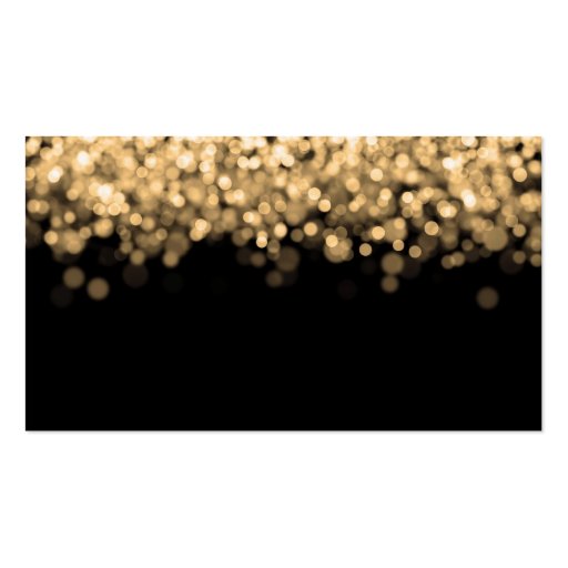 Thank You Insert Gold Lights Business Card Template (back side)