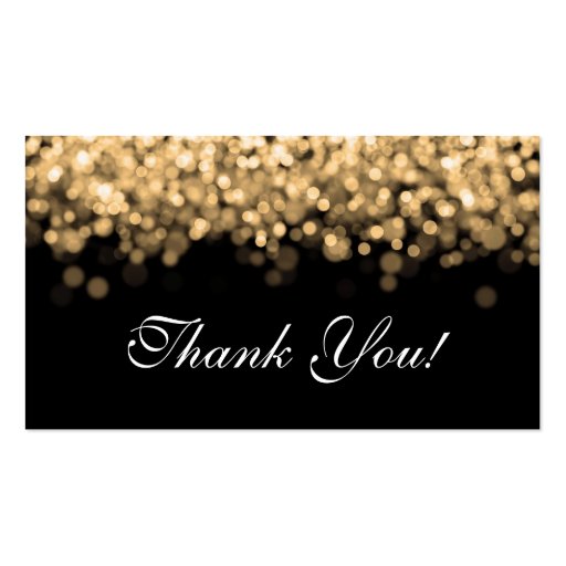 Thank You Insert Gold Lights Business Card Template (front side)