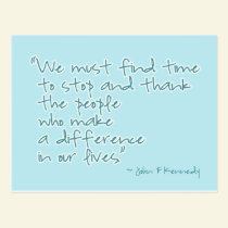 Thank You Inspirational Quote Postcard postcards
