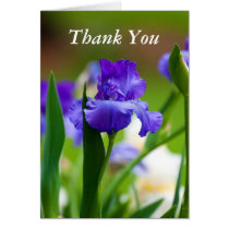 Thank you Iris Photo Greeting Card cards