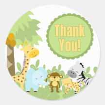 Thank You It's A Jungle Stickers