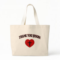 Thank You Jesus (Heart) Canvas Bag