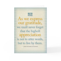 Thank you ~John F. Kennedy cards
