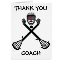 Thank You Lacrosse Coach Greeting Card