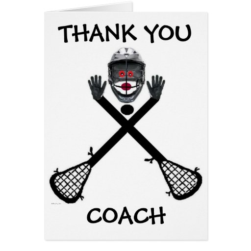 Thank You Lacrosse Coach Greeting Card | Zazzle