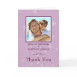 Thank You Lavender Hearts Photo Card
