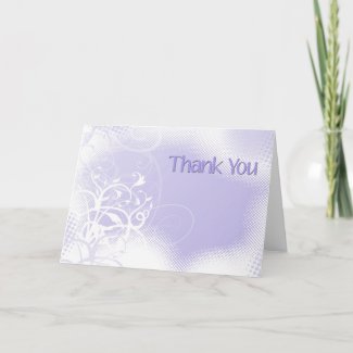Thank You Lavender Swirls card