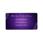 Thank You Liliac Scroll Purple Address Labels
