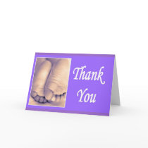 Thank you little baby feet greeting card