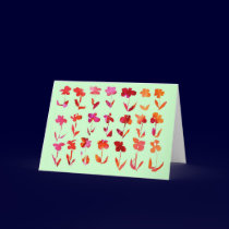 thank you, little flowers, green cards