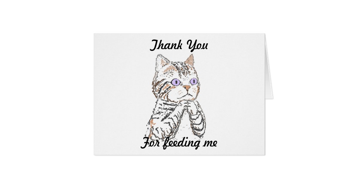 Thank you looking after cat card Zazzle
