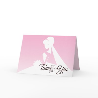 Thank you Maid of Honor Pretty Pink Wedding Card