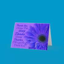 Thank You - many languages blue cards
