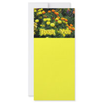 Thank You Marigolds Custom Rack Card