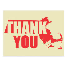 Thank You Massachusetts Postcard