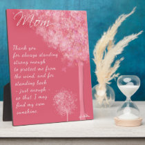 Thank You Mom Trees Plaque plaques