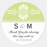 Thank You Monogram Wedding Favor Labels Stickers
