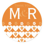 Thank You Monogrammed Wedding Favors Labels Seals Round Stickers Thank You Monogrammed Wedding Favors Labels Seals Round Stickers