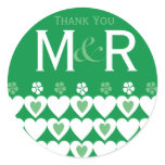 Thank You Monogrammed Wedding Favors Seals Sticker Thank You Monogrammed Wedding Favors Seals Sticker