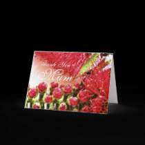 Thank You Mum Bottlebrush flower Card cards