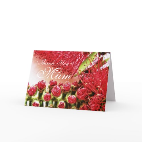 Thank You Mum Bottlebrush flower Card card