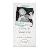 Thank You Note Baby Boy Announcement Template Photo Card