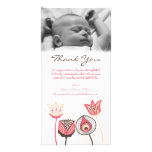 Thank You Note Baby Girl Photo Card Template photo cards