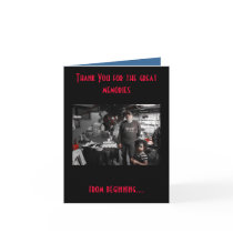 Thank you note card cards