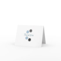 Thank You Note Card - Blue And Black Daisies by dizzypixels Thank You Note Card - Blue And Black Daisies