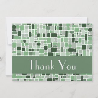 Thank You Note Card (Cobblestone Green) Invite