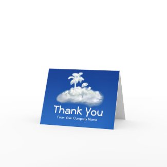 thank you note card for travel agency