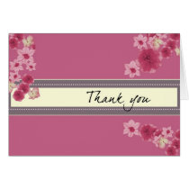 Thank You Note Card - Pink Petals cards