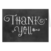 Thank You Note Cards | Black Chalkboard Charm