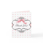 Thank You Note Cards - French Bow Dot Swirl vs2
