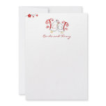 Thank You Note Cards Love Birds & Blossoms Announcements