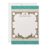 Thank You Note Cards - Vintage Peacock & Etchings invitations