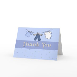 Thank You Note for Baby Boy card