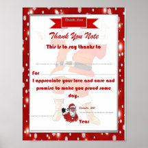 Thank You Note Template Posters