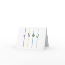 Thank You Note with Baby Objects cards by cutietoots Thank You Note with Baby Objects cards