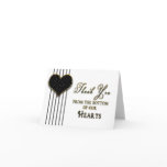 THANK YOU NOTECARDS - BLACK/GOLD HEART
