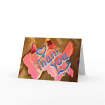 THANK YOU on Pink Praise -  Rose Petal Art cards