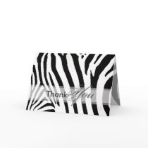 Thank You on the wild side, zebra - Customizable cards
